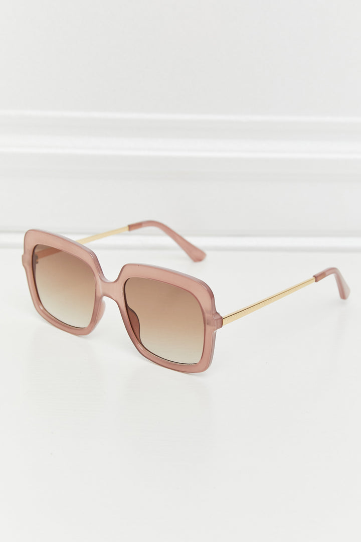 Square Temple Sunglasses in Khaki