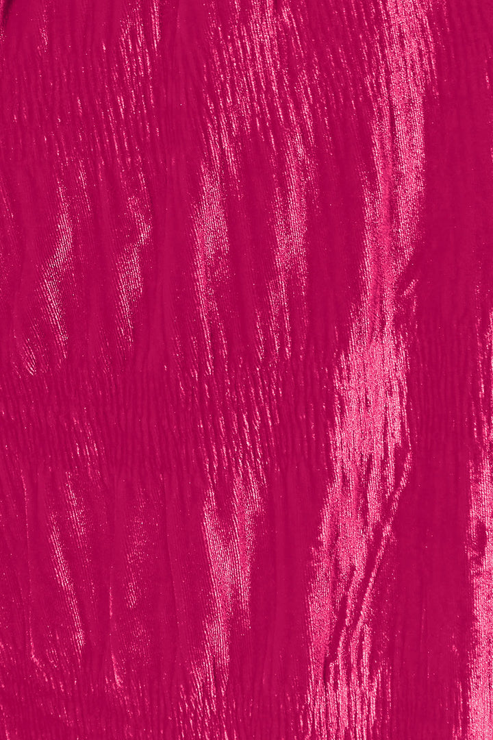 Velvet Wide Leg Pants In Hot Pink