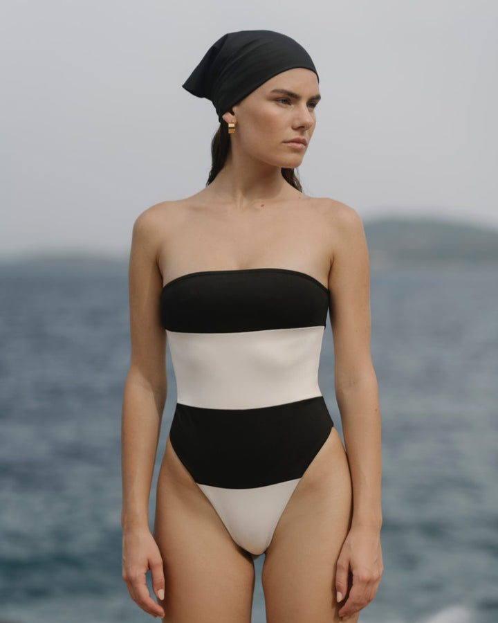 The Santorini Stripes One-Piece