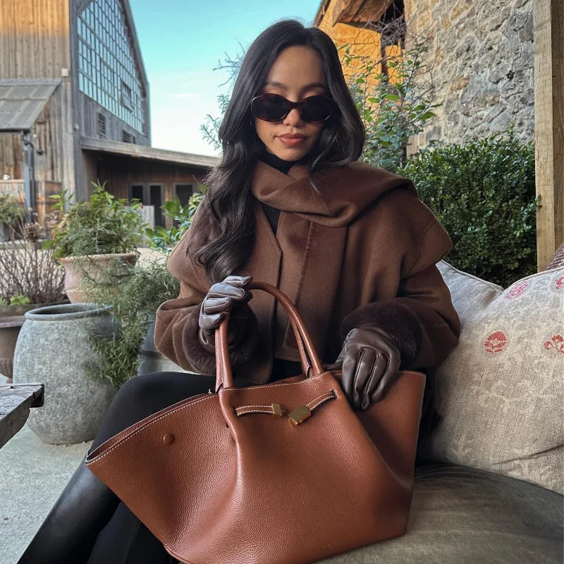 Vintage Woollen Scarf Coat