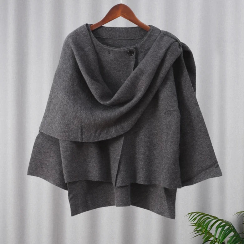 Vintage Woollen Scarf Coat