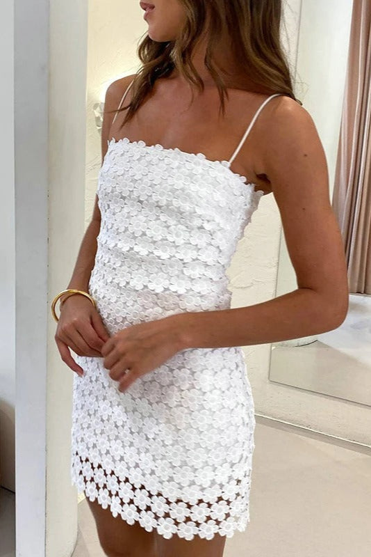 Malibu Slim Party Dress in White