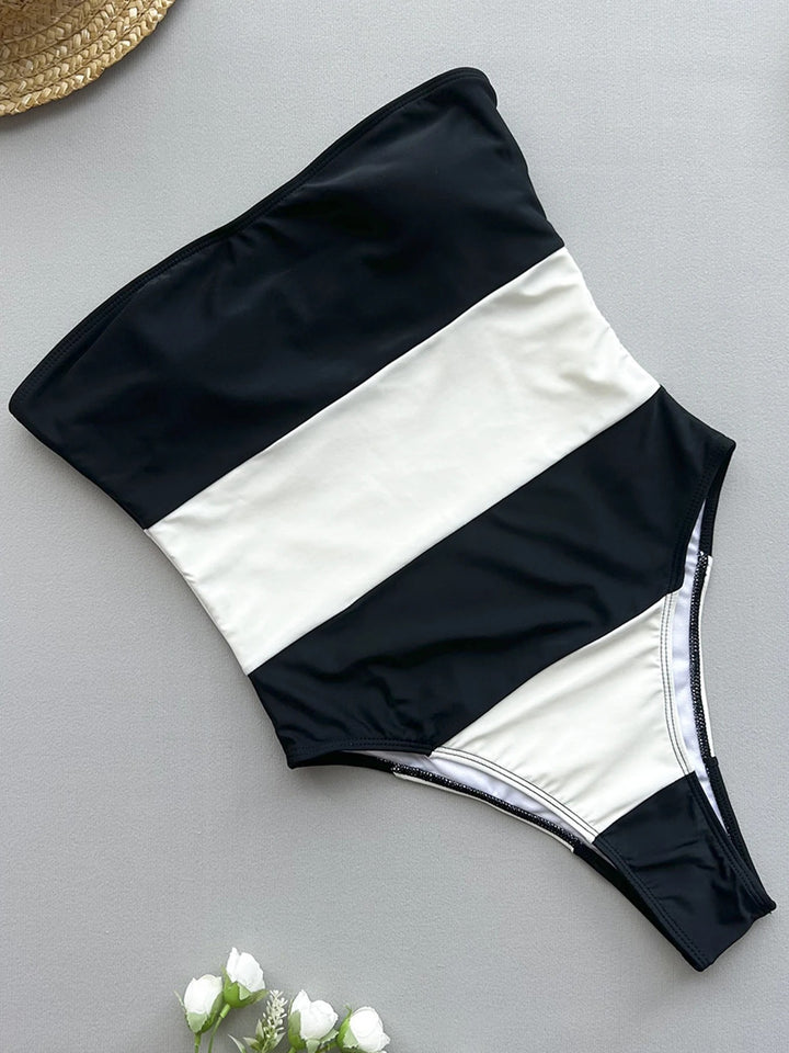 The Santorini Stripes One-Piece